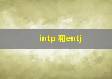 intp 和entj